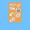 Full Flock Sticker Sheet