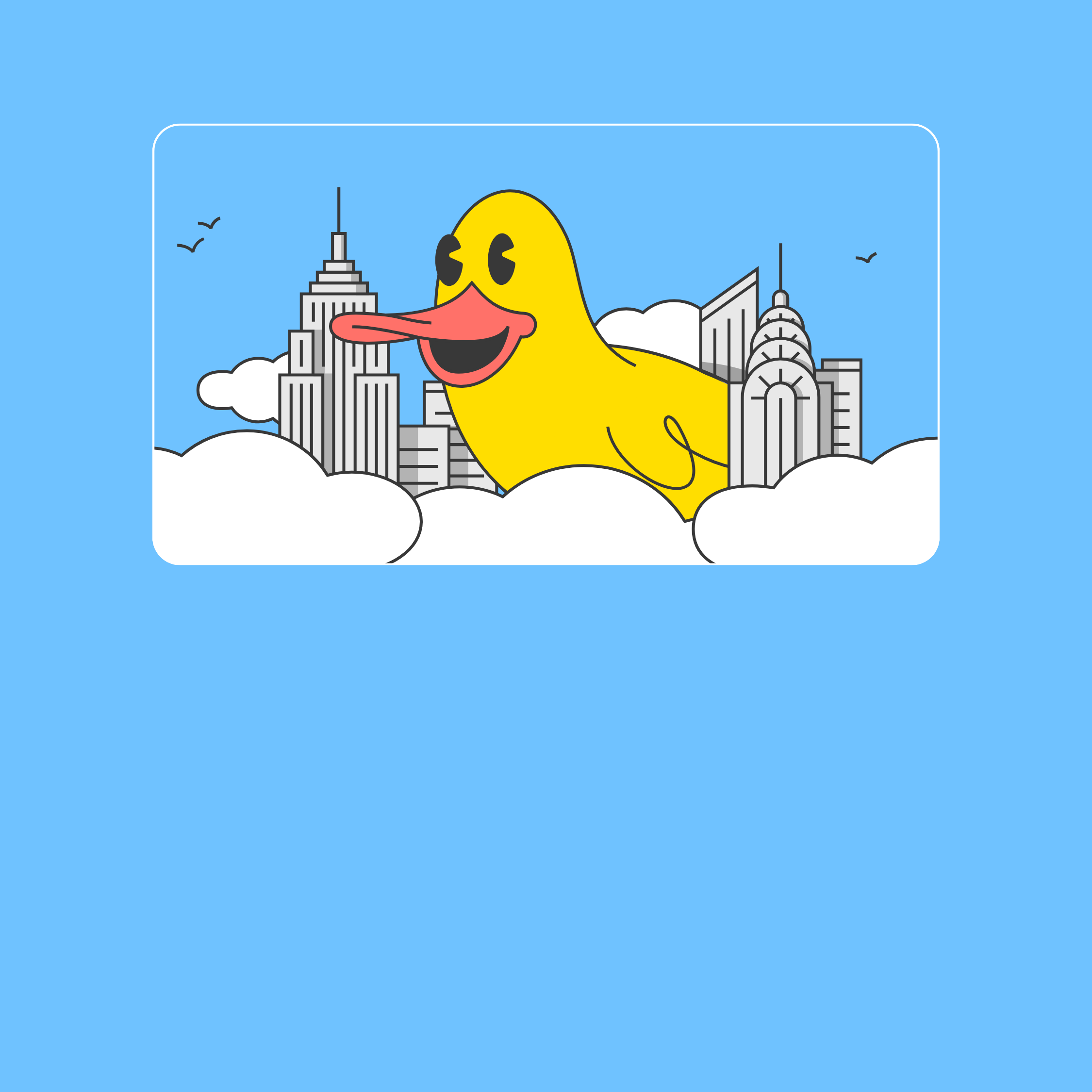 Duckzilla Sticker