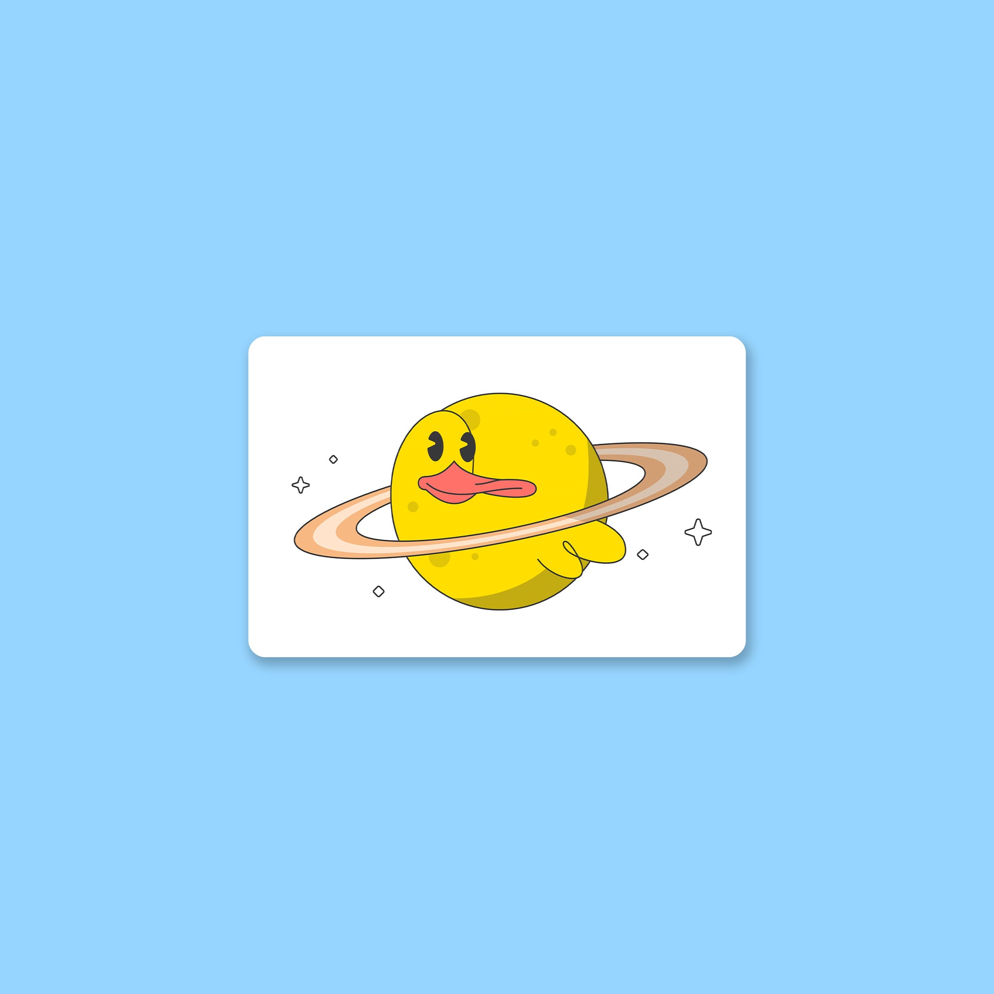Duck Planet Sticker