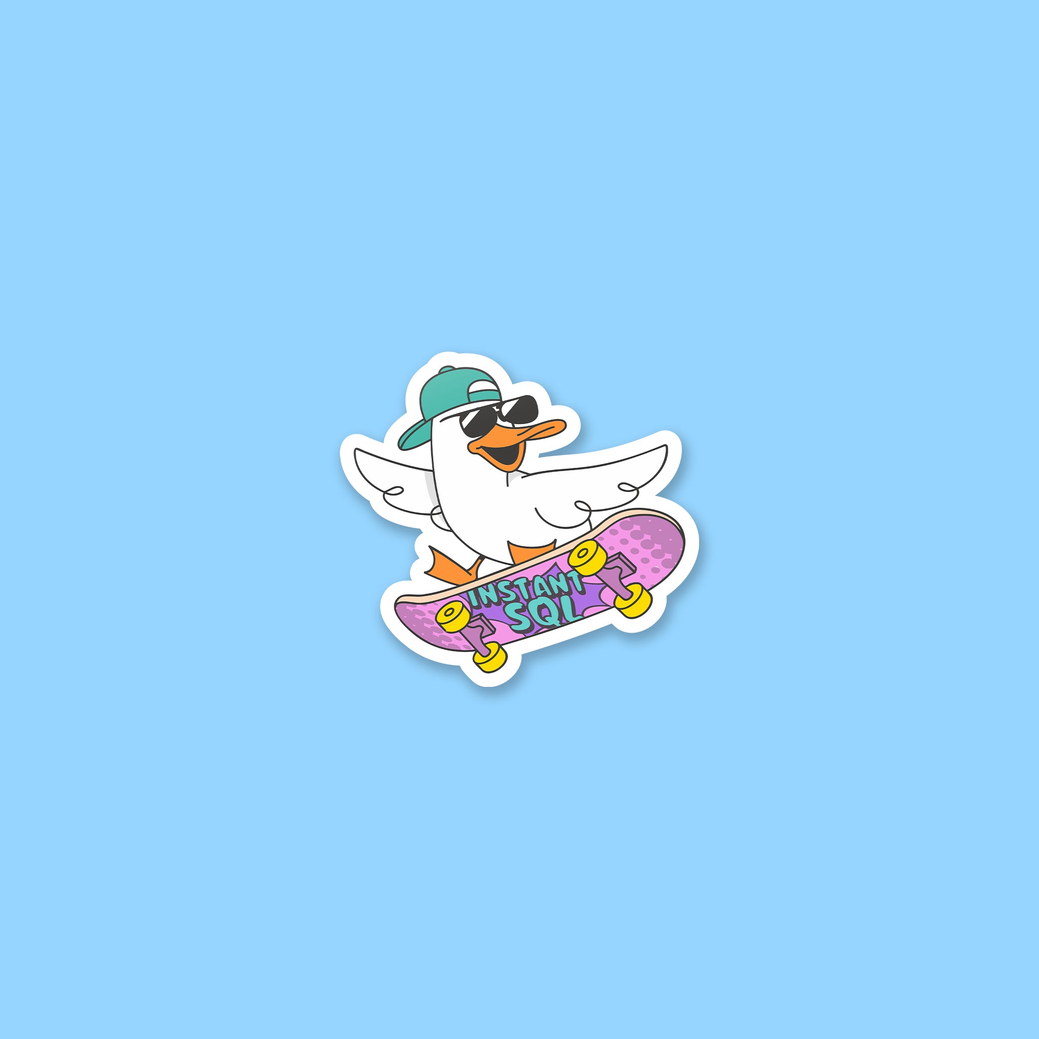 Skater Duck Sticker